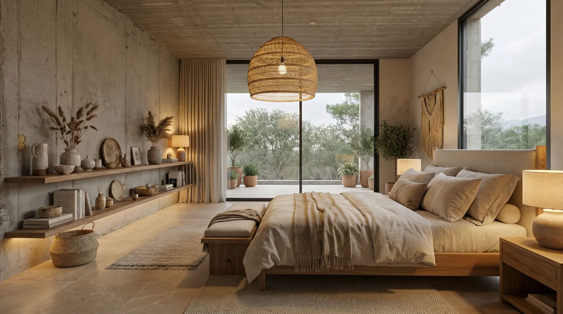 The master bedroom