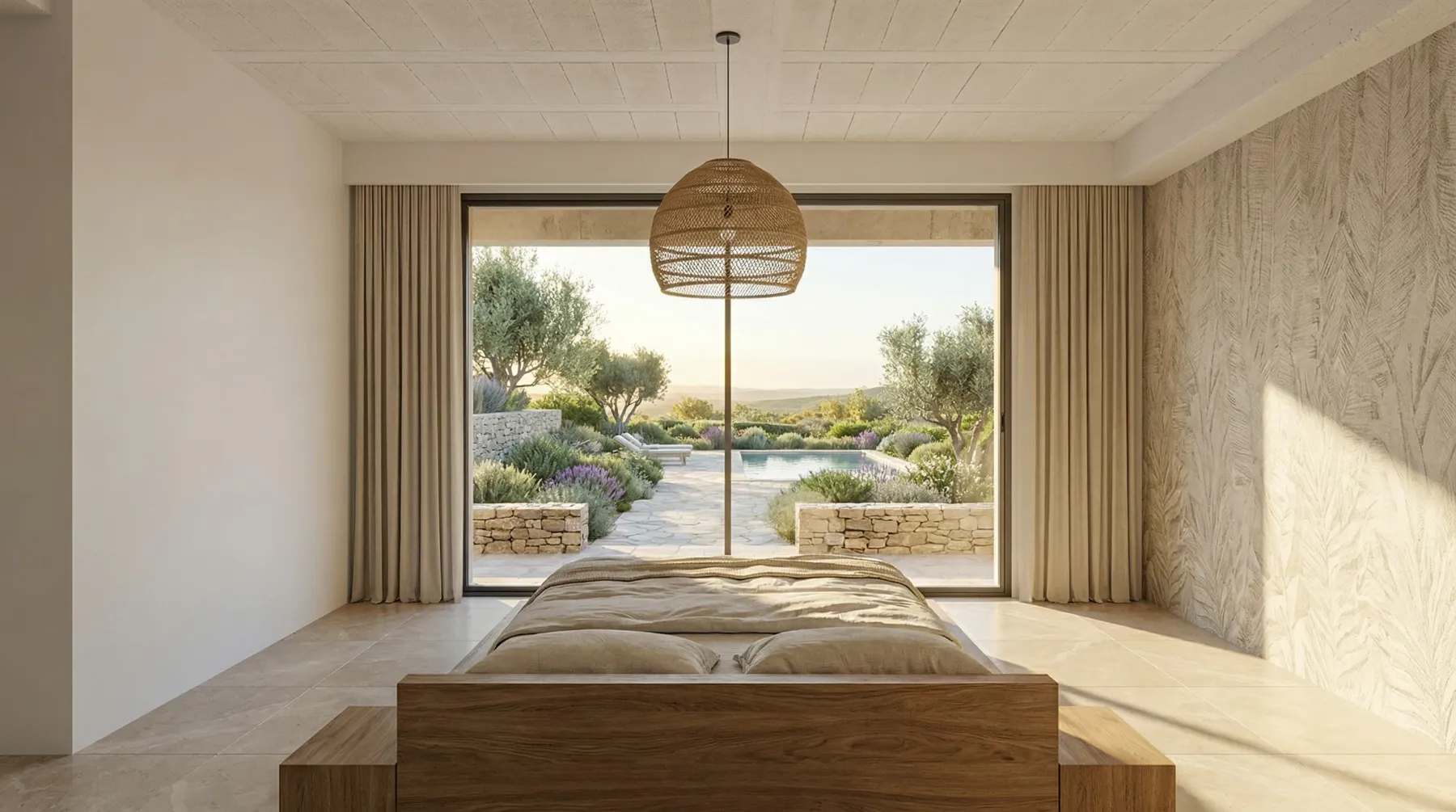 Master suite open to the garden